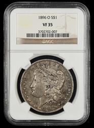 1896 O $1 NGC  VF35