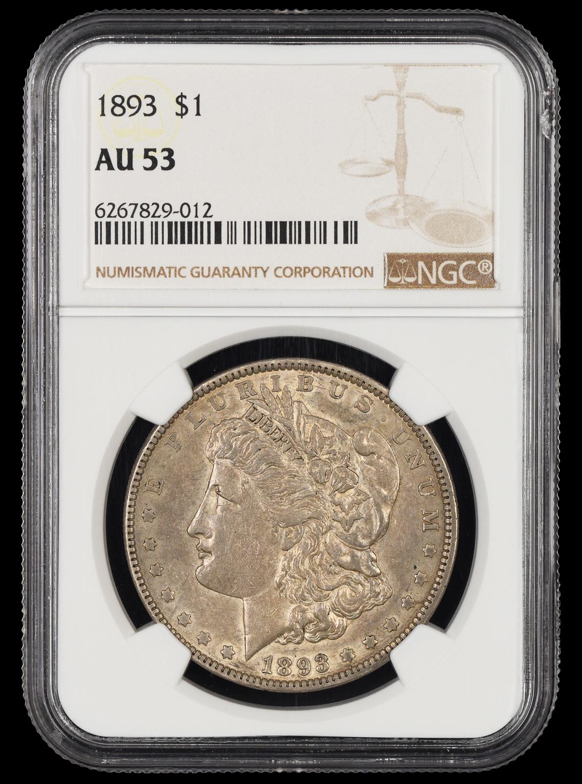 1893 $1 NGC AU-53