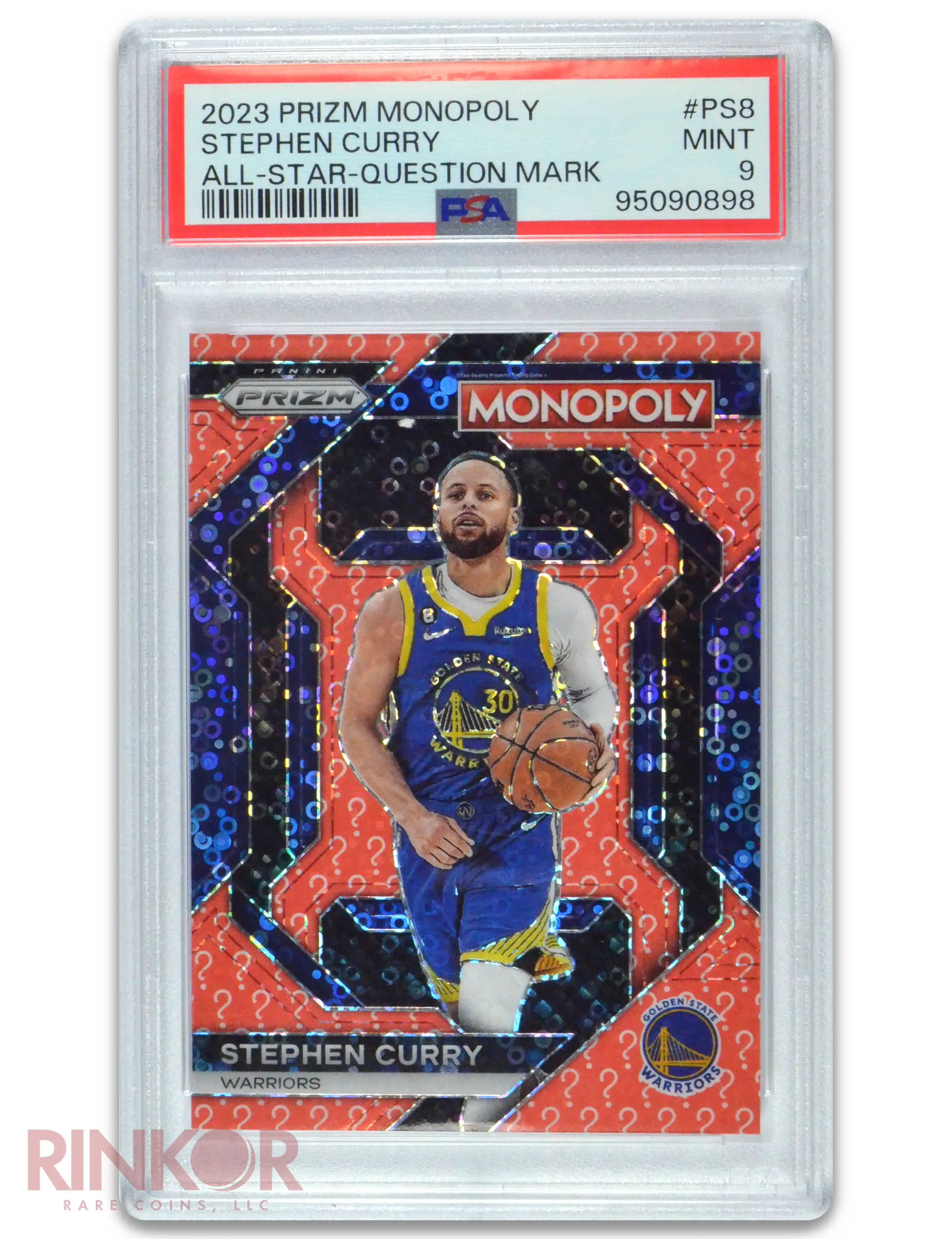 2023 Prizm Monopoly All-Star Question Mark Stephen Curry /25 PSA MINT 9