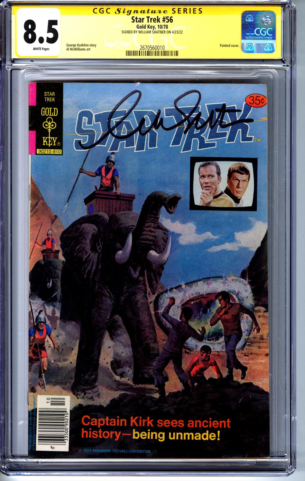 Star Trek #56 CGC 8.5 Signature Series Signed by William Shatner 