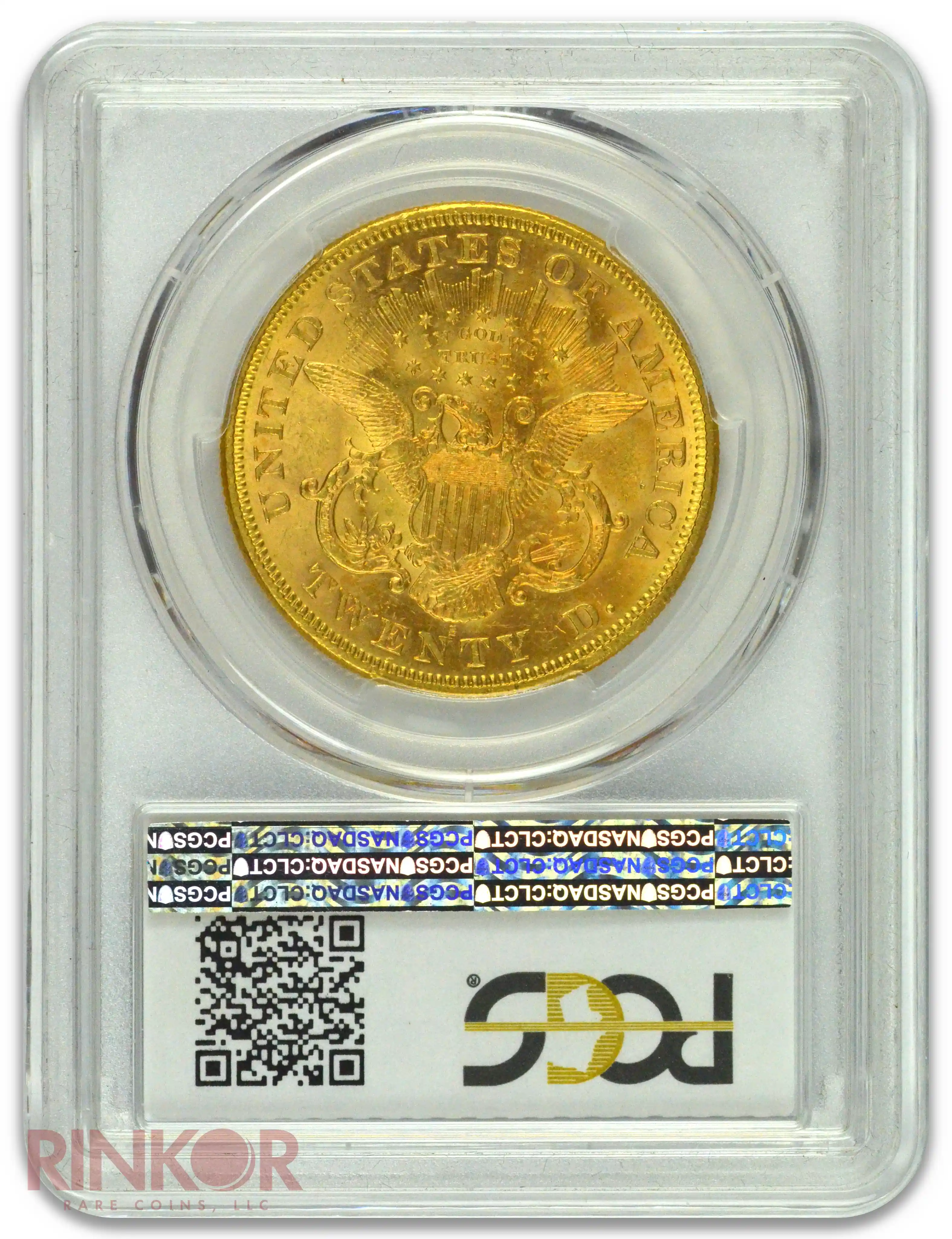 1873-S Closed 3 $20 Liberty PCGS MS 62