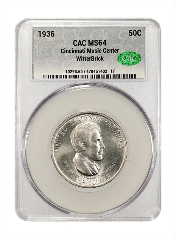 1936 Cincinnati 50c CACG MS 64 WitterBrick