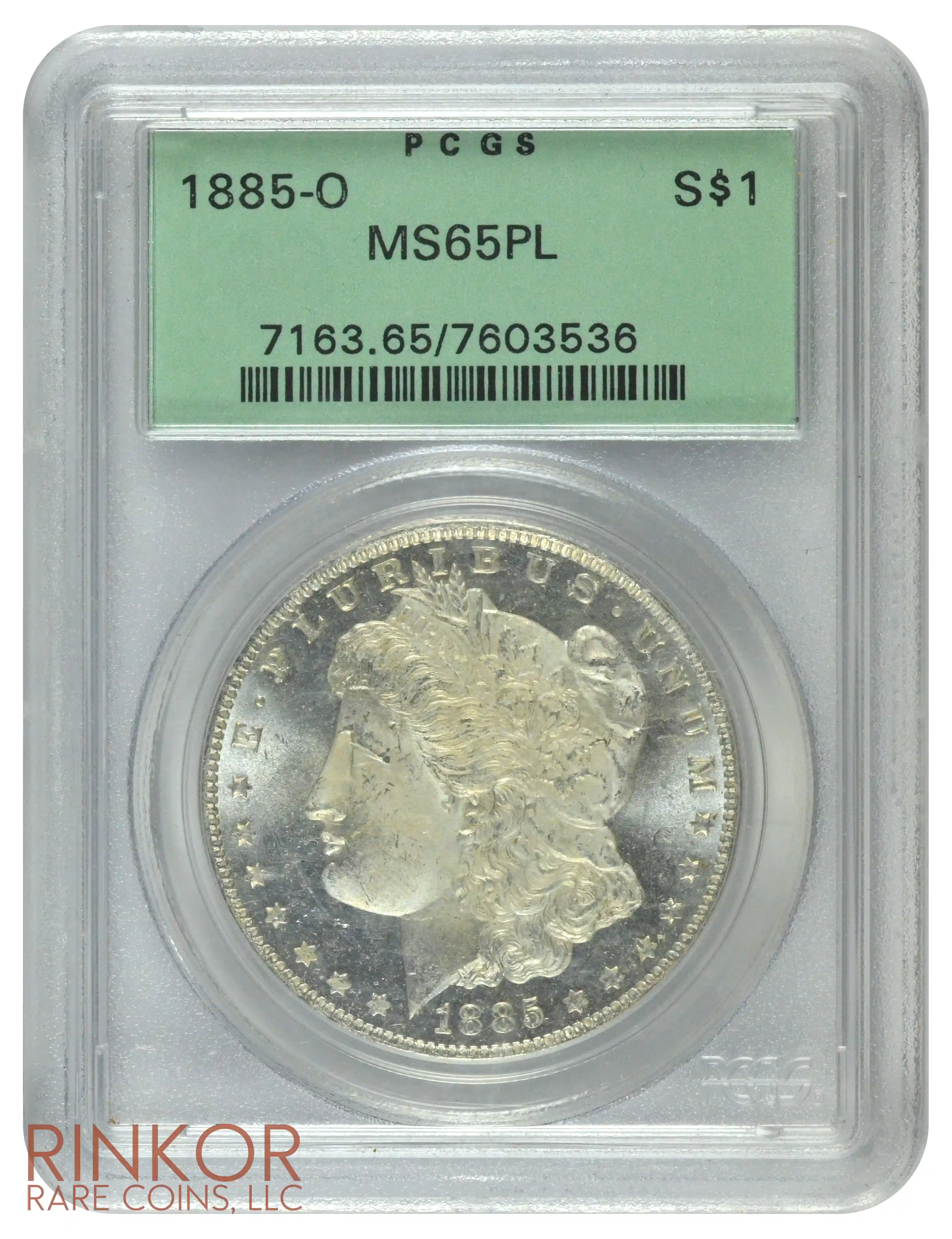 1885-O $1 PCGS MS 65 PL
