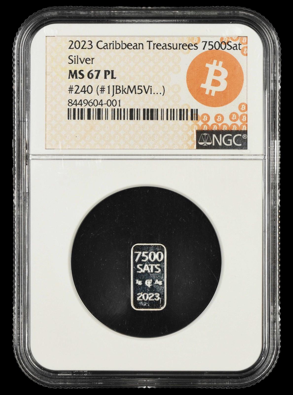 2023 Caribbean Treasures 7500 Satoshi Silver NGC MS 67PL