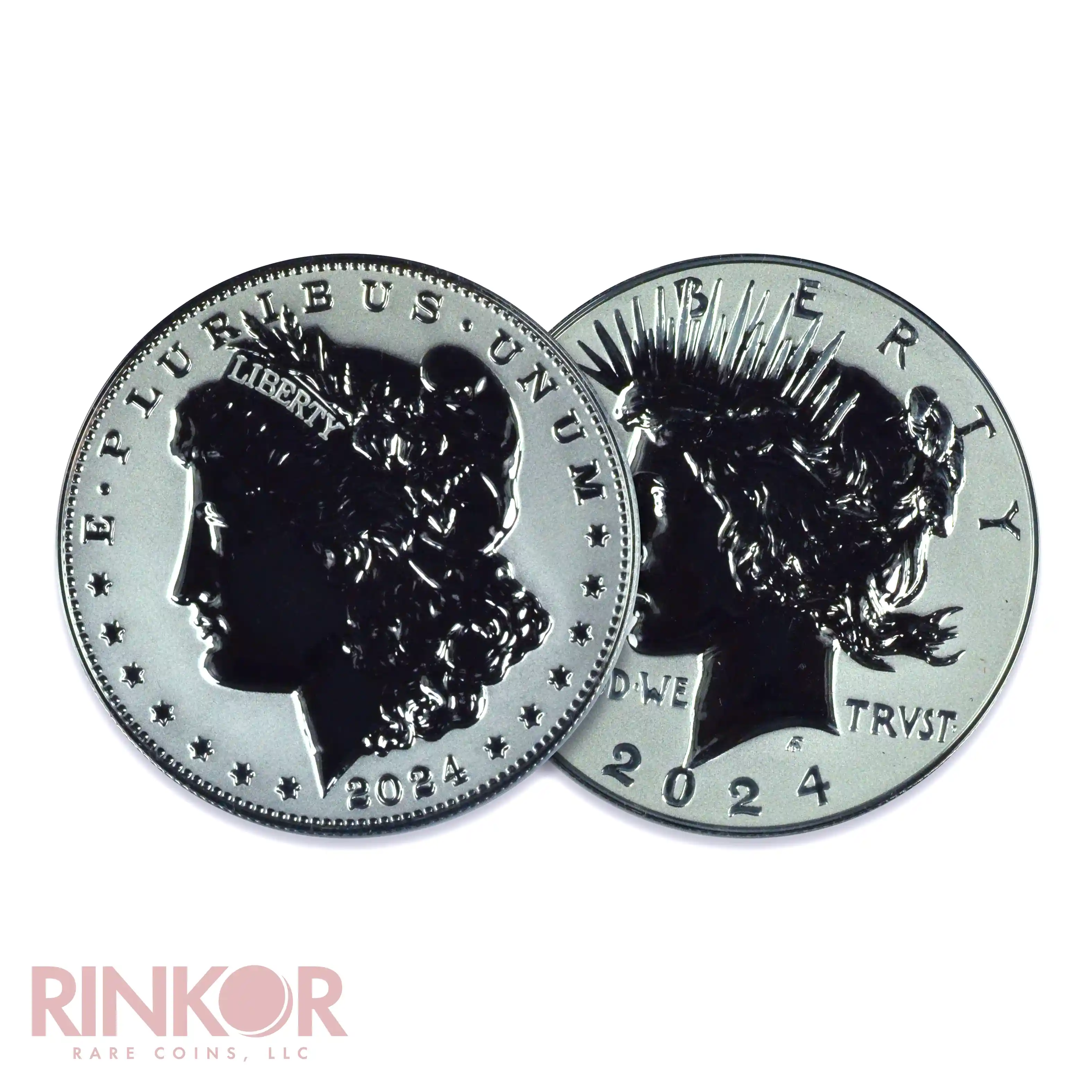 2024-S $1 Morgan and Peace Dollar 2-Coin Set Reverse Proof (Box and CoA)