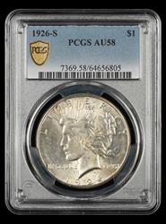 1926 S $1 PCGS AU58