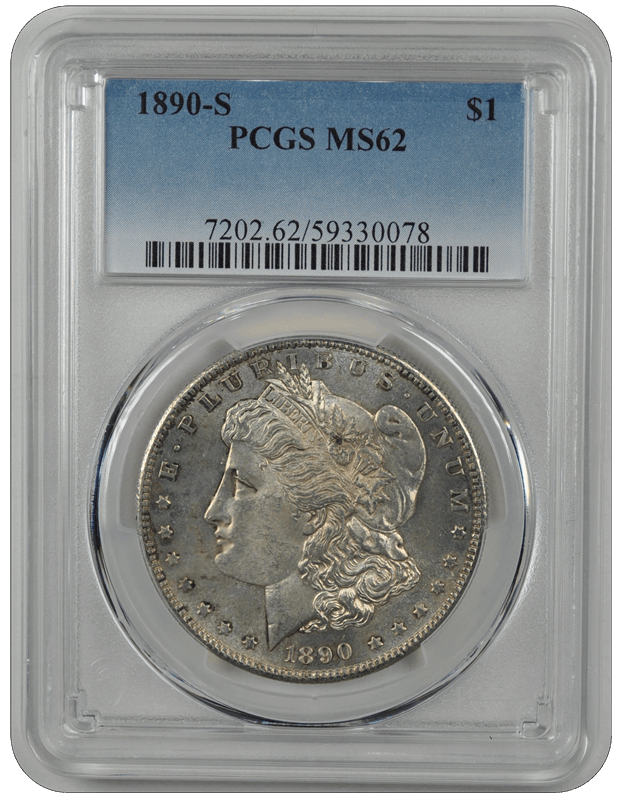 1890-S Morgan PCGS MS 62