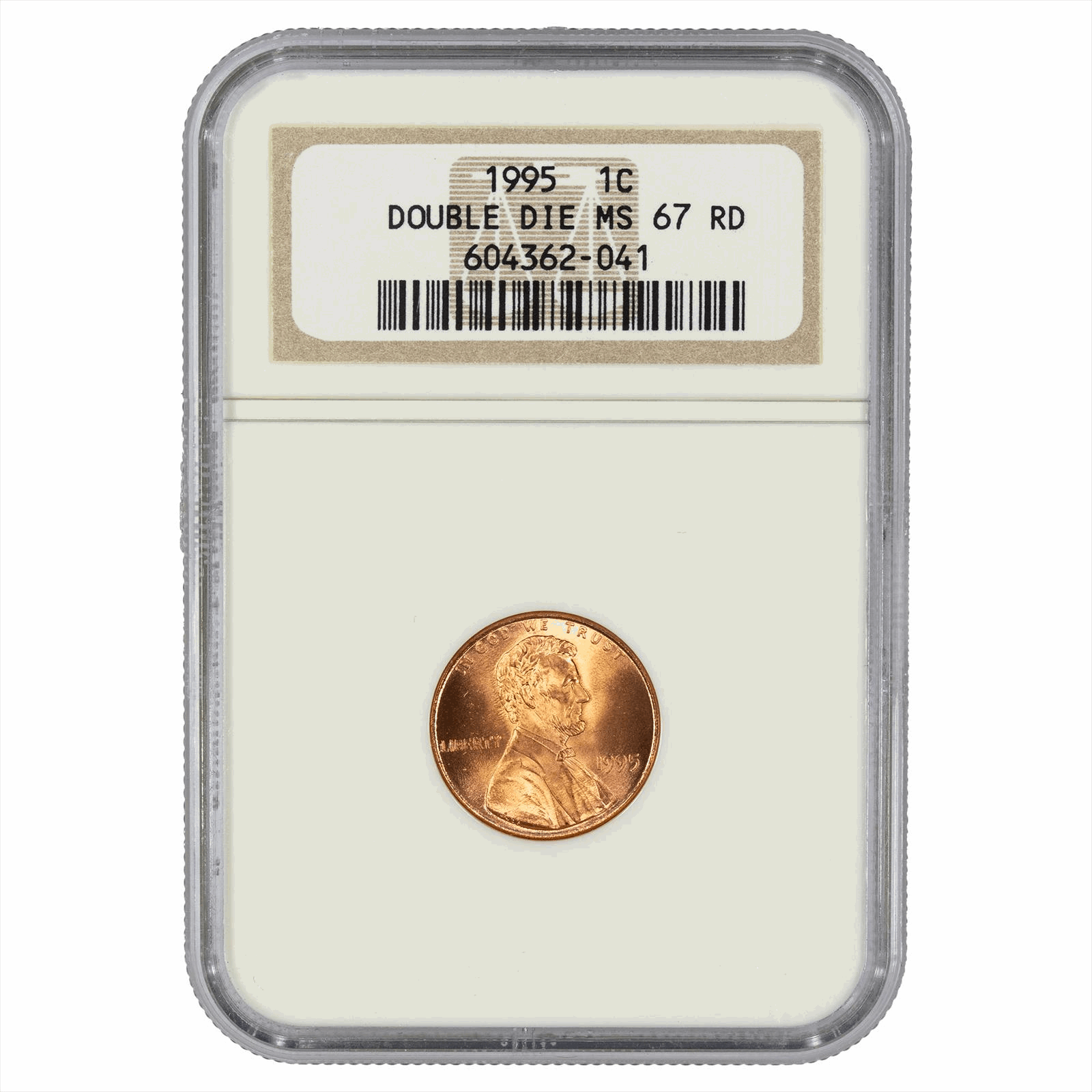 1995 Lincoln Memorial 1C Double Die NGC MS 67 RD