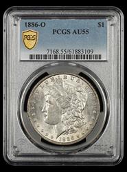 1886 O $1 PCGS  AU55