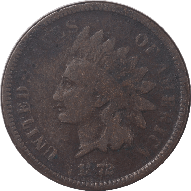 1872 Indian Cent 1c,  Circulated, Good+
