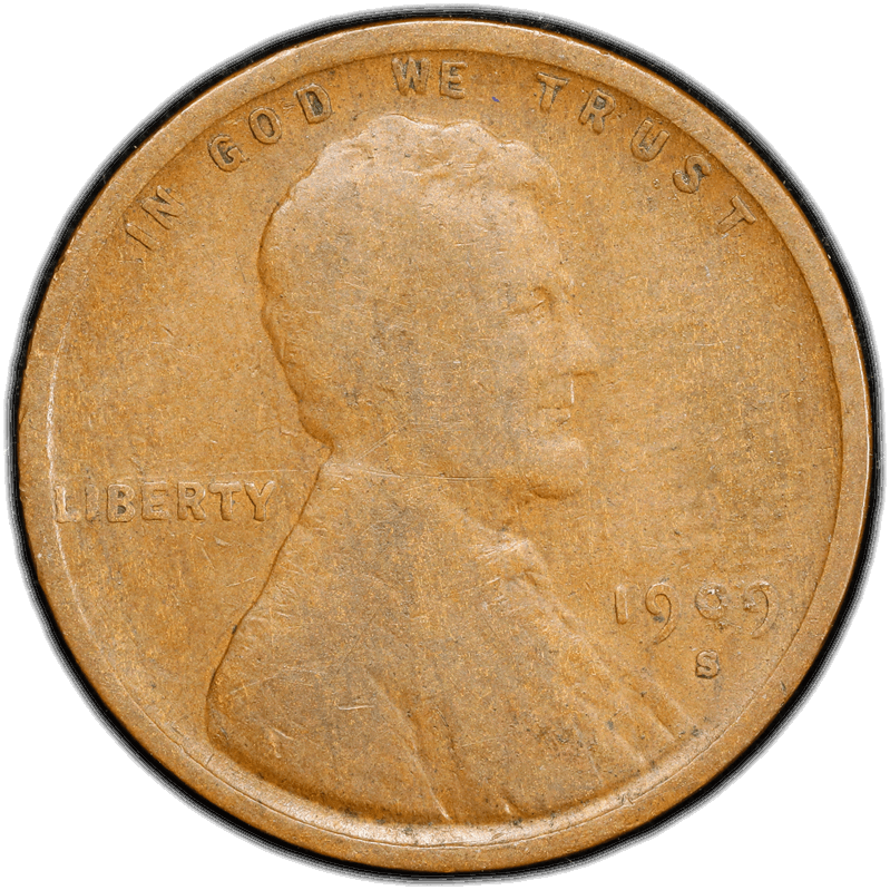 1909-S VDB 1C PCGS VG10 CAC