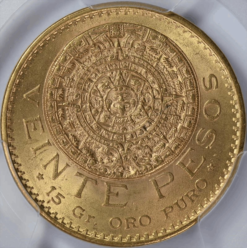 1921/11 Mexico 20 Peso PCGS MS64 
