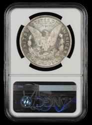1884 O/O $1 VAM-6 Top 100 Bill Fivaz Signature Label NGC MS 62