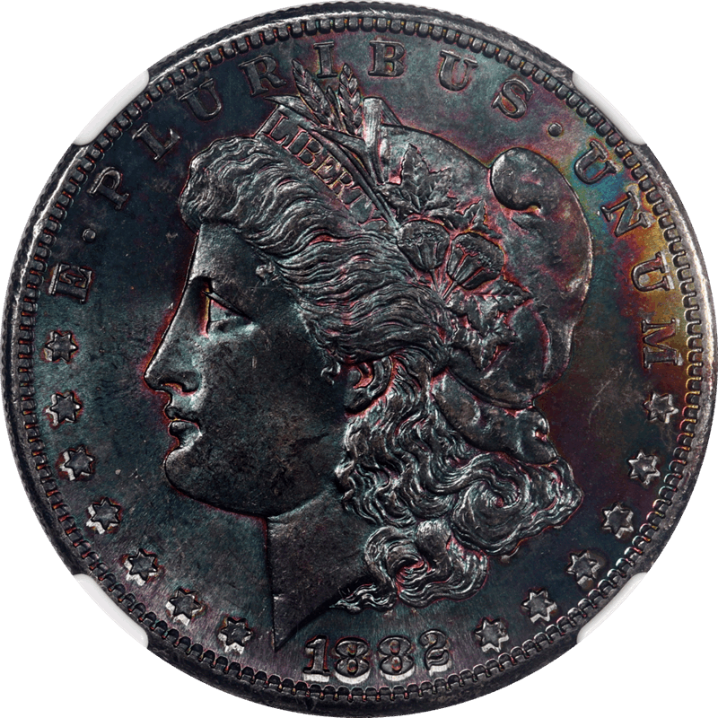1882-S Morgan Silver Dollar NGC and MS 65 CAC - Lovely Iridescent Toning