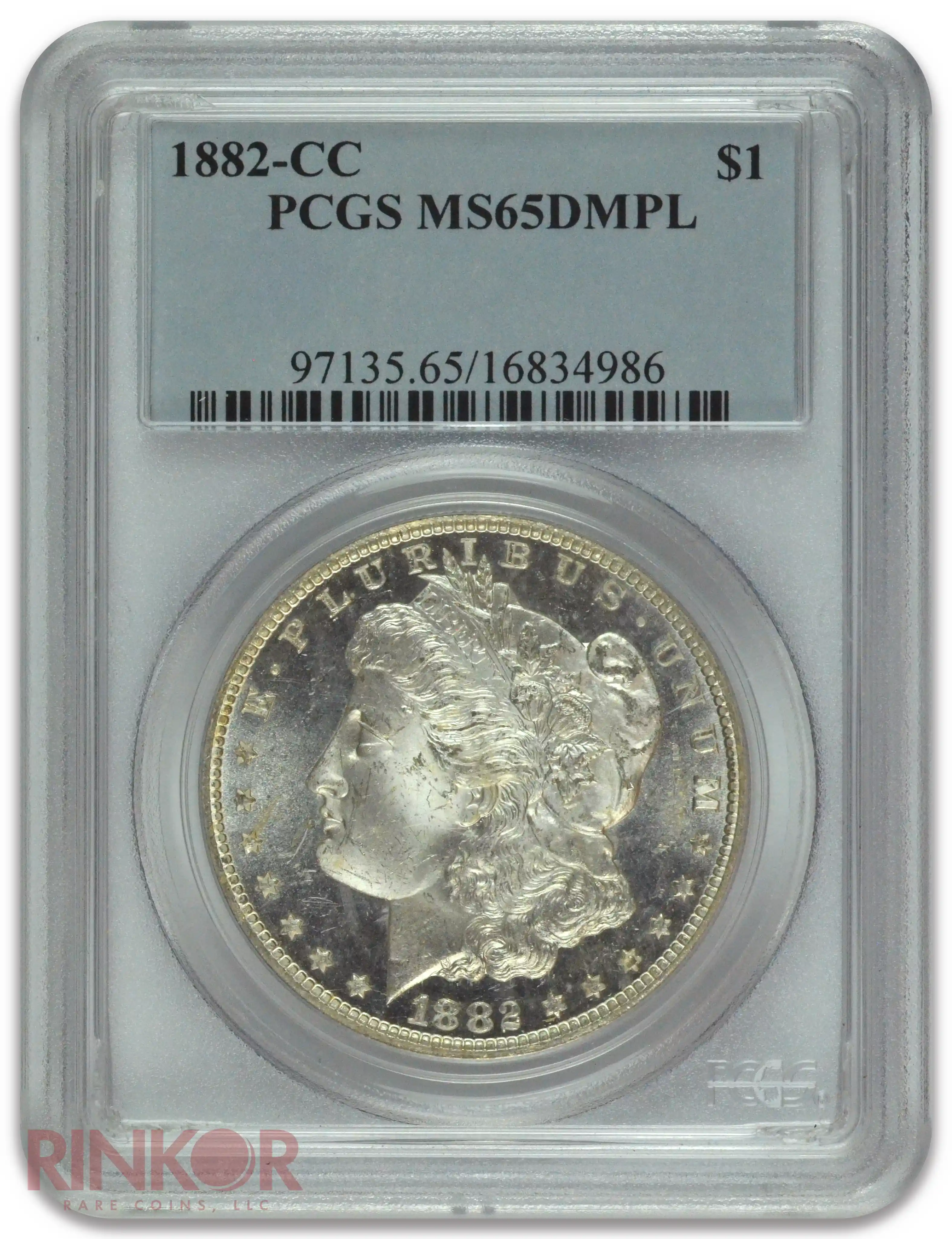 1882-CC $1 Morgan Dollar PCGS MS 65 DMPL