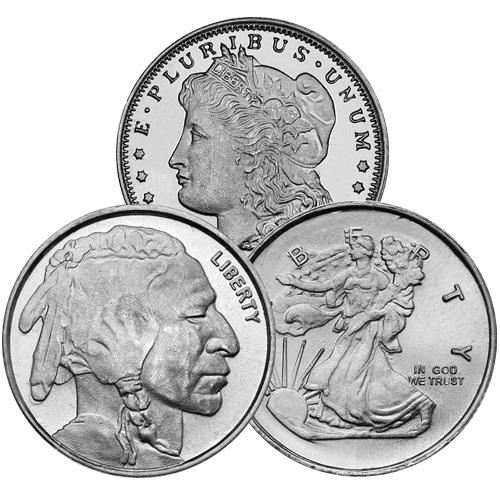 1/4ozt Silver Rounds -Assorted Mints and Designs- 