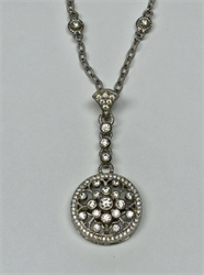 View Judith Ripka Sterling Silver Diamonique Pendant Enhancer Station Necklance  image 1