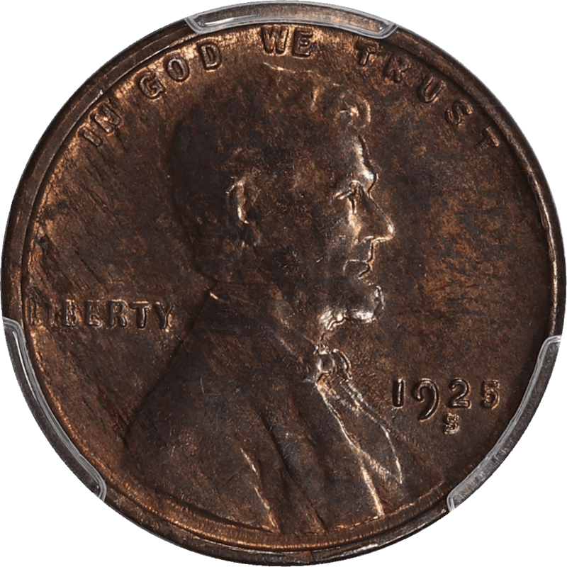 1925-S Lincoln Wheat Cent 1c, PCGS MS62 RB