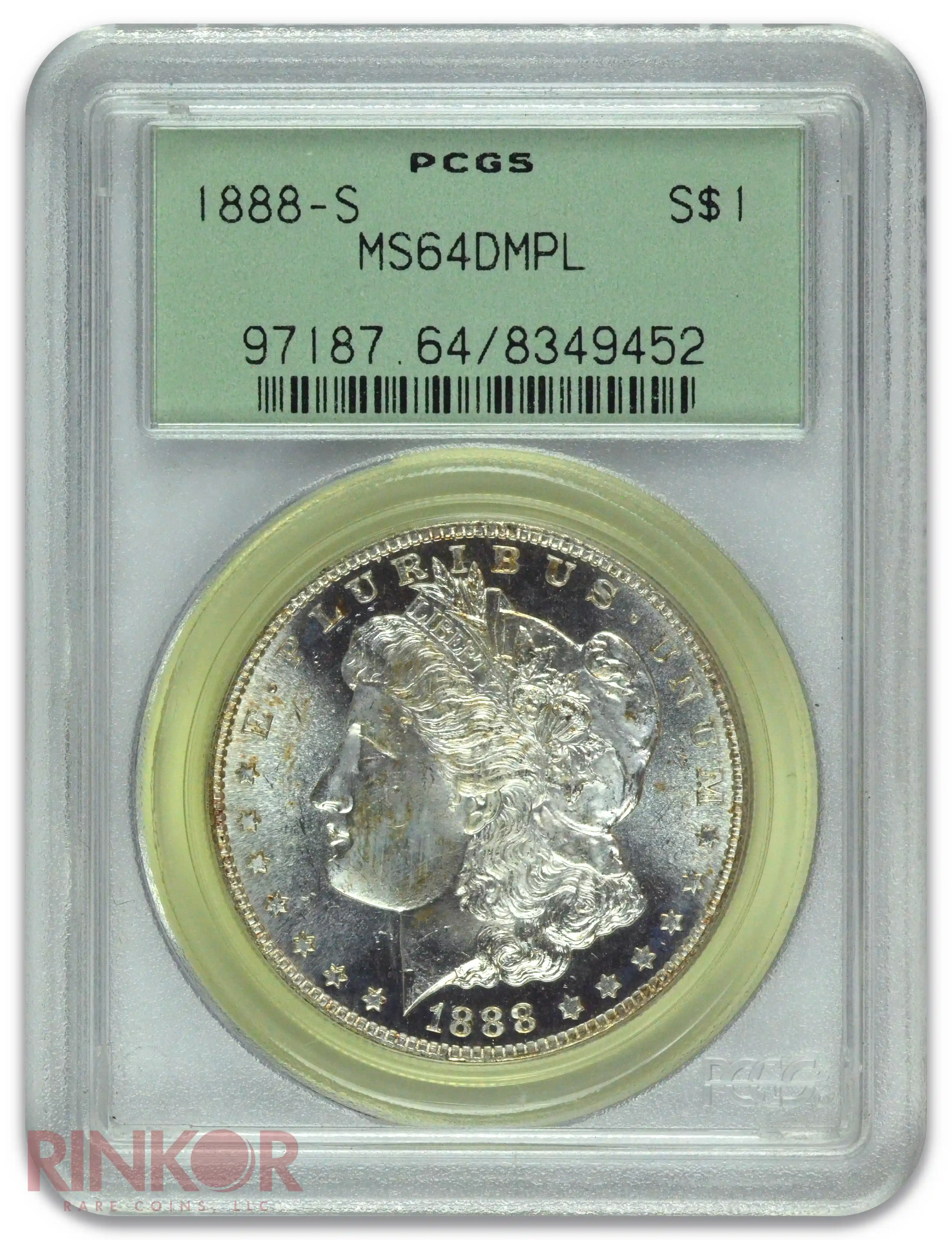 1888-S $1 Morgan Dollar PCGS MS 64 DMPL