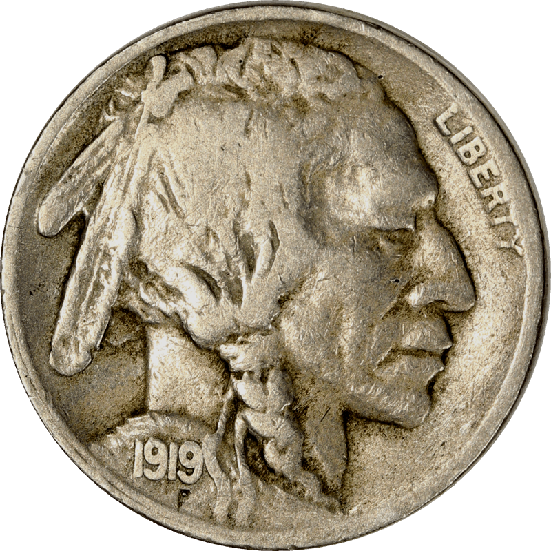 1919-S Buffalo Nickel 5c, Circulated, Better Date, Very Good