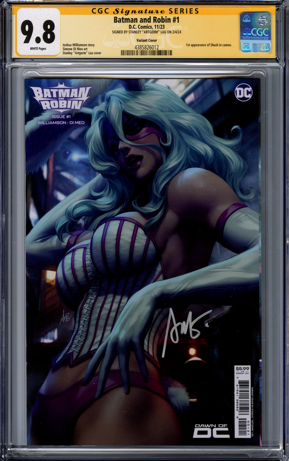 Batman and Robin #1 Signature Series Signed by Stanley Artgerm Lau (Variant Cover) 