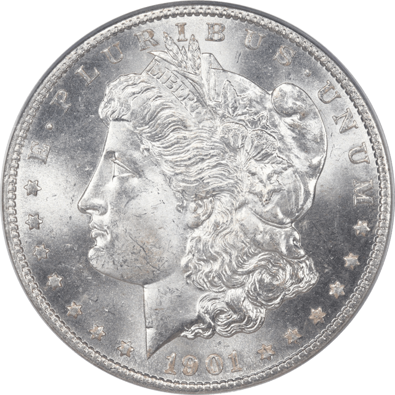 1901-O Morgan Silver Dollar $1, PCGS MS65 CAC - Lustrous, PQ+