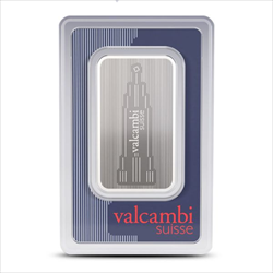 1 OZ SILVER BAR VALCAMBI SKYLINE 