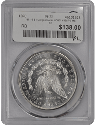 1881-S $1 Morgan Dollar PCGS  #3587-6 MS63