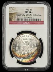 1886 $1 Stacks W 57th St Collection NGC MS 67 *