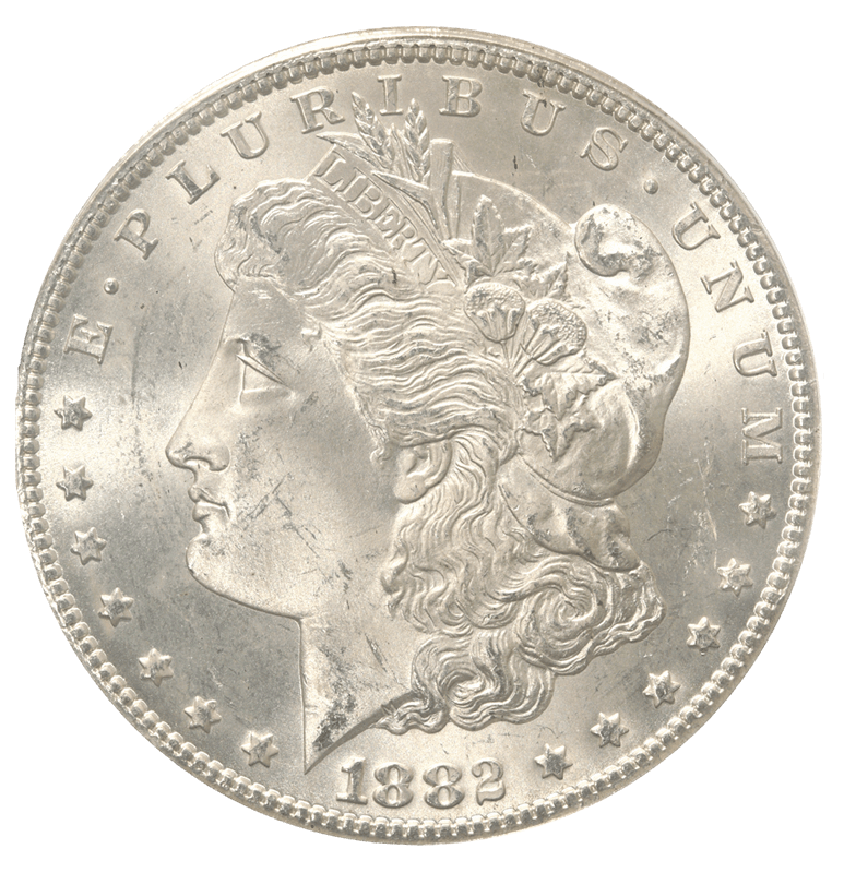 1882-CC Morgan Silver Dollar ANACS MS 64
