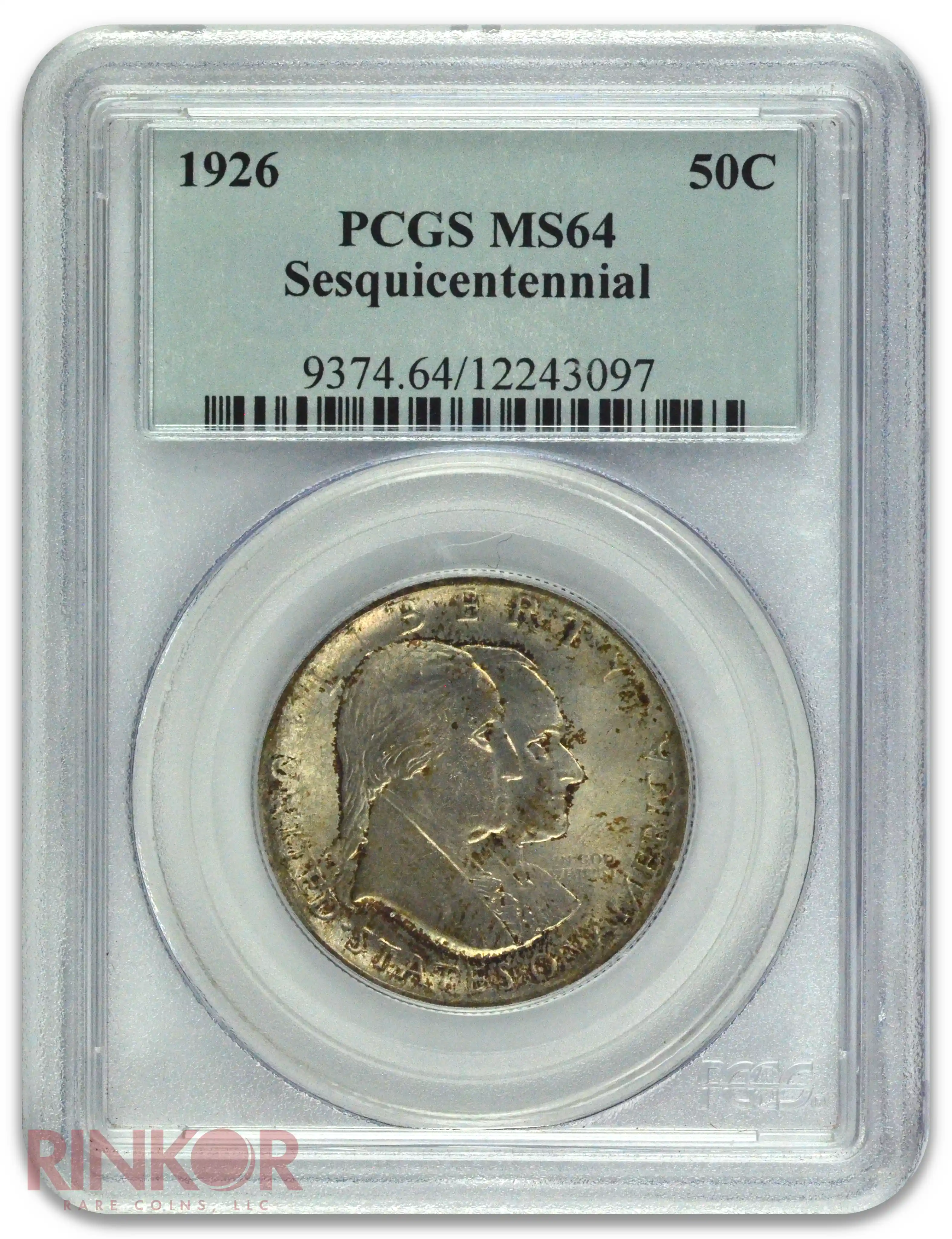 1926 50C Sesquicentennial Commemorative Half Dollar PCGS MS 64