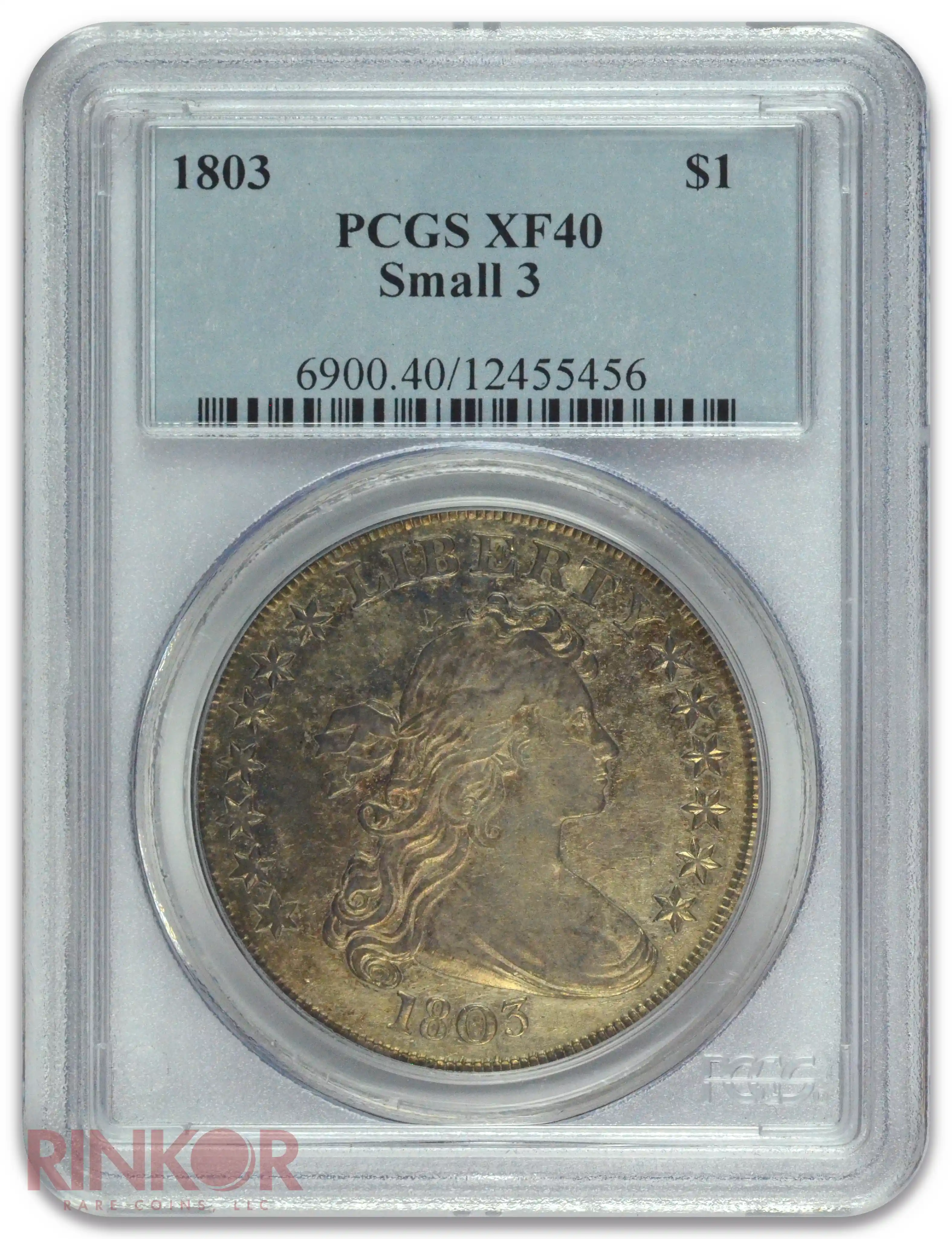 1803 $1 Small 3 Draped Bust Dollar PCGS XF-40