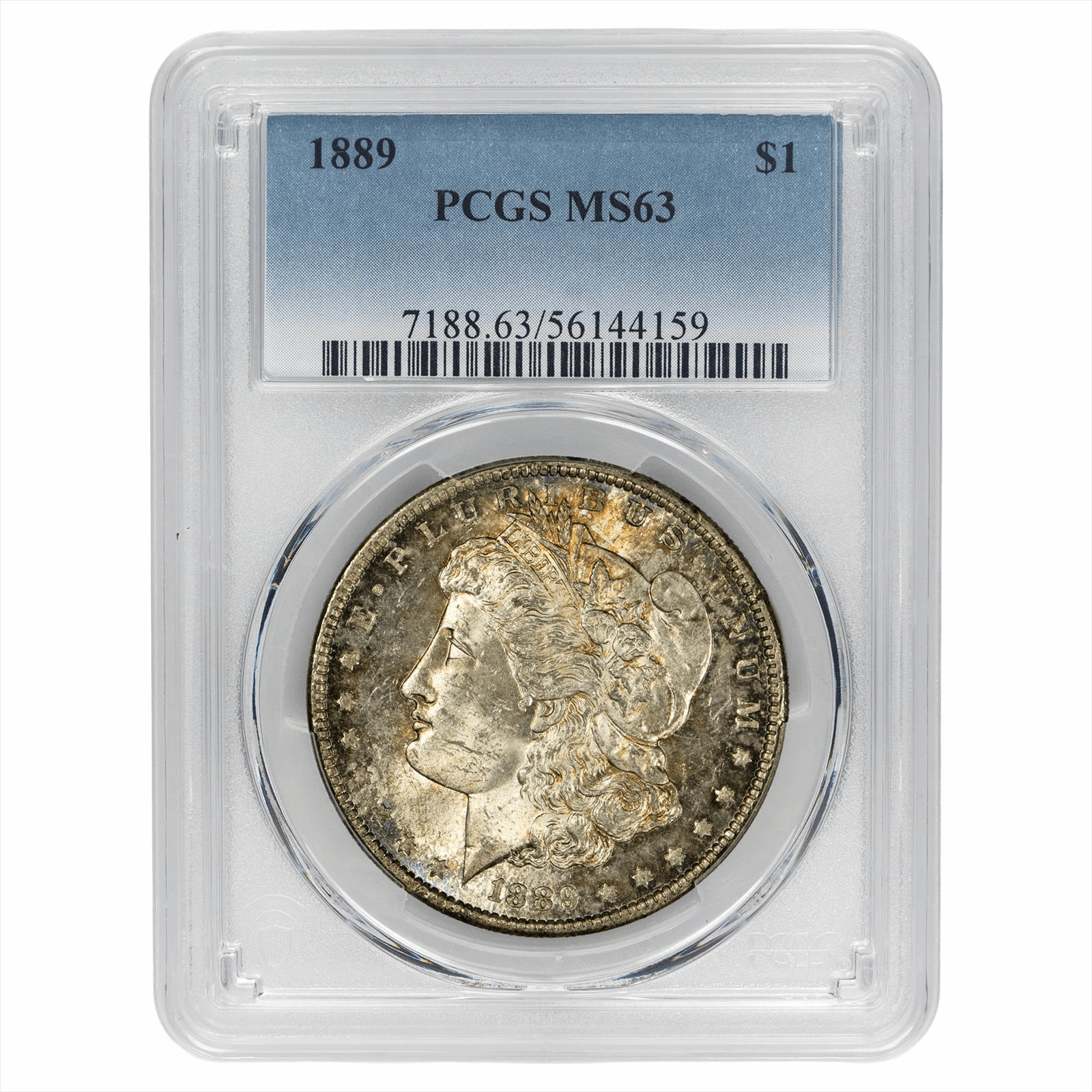 1889 Morgan Silver Dollar $1 PCGS MS 63