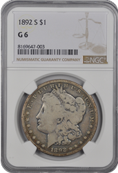 1892 S  Morgan Dollar NGC G-06