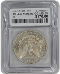 1904-O Morgan ICG MS 65