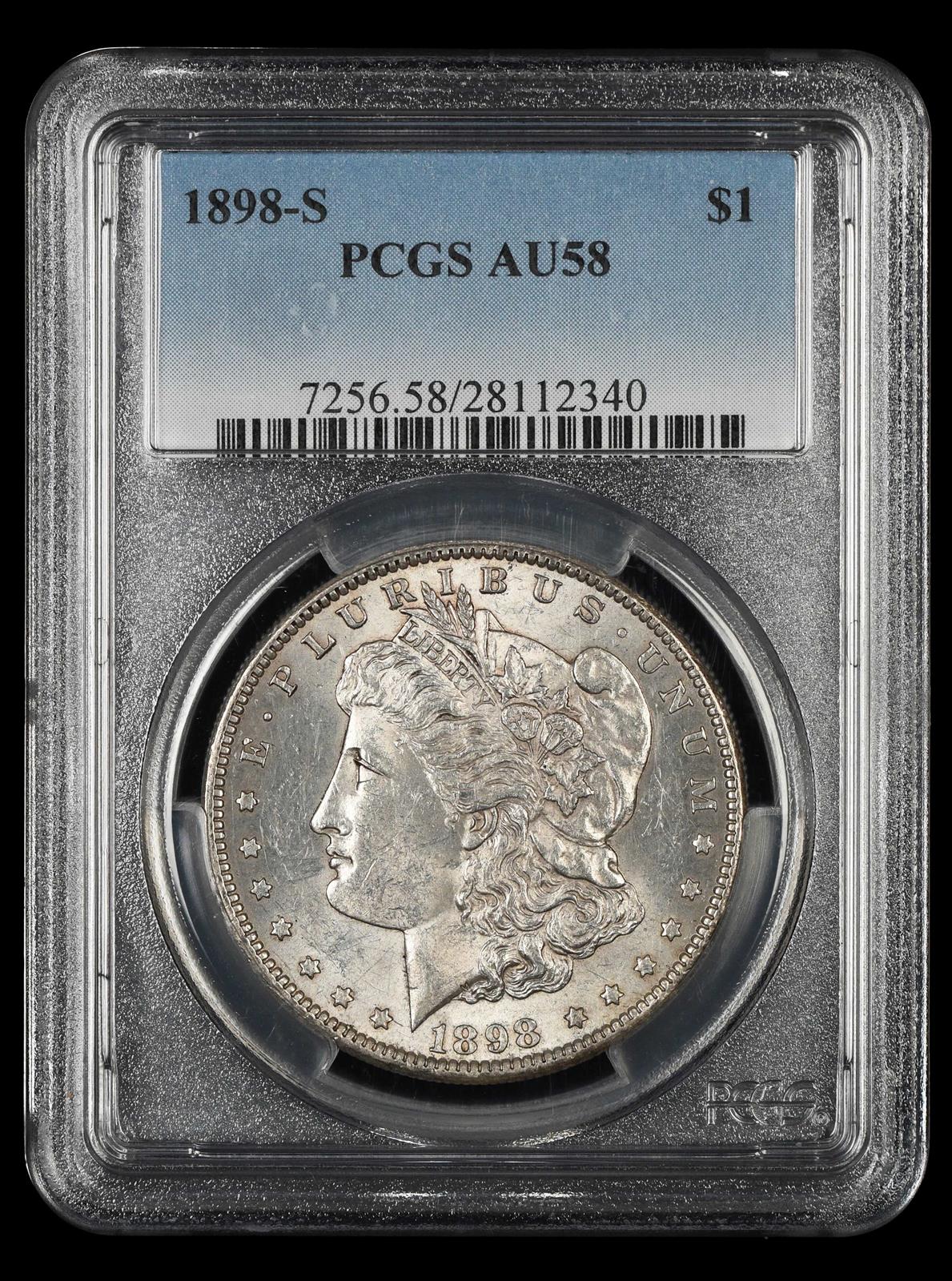 1898 S $1 PCGS AU58