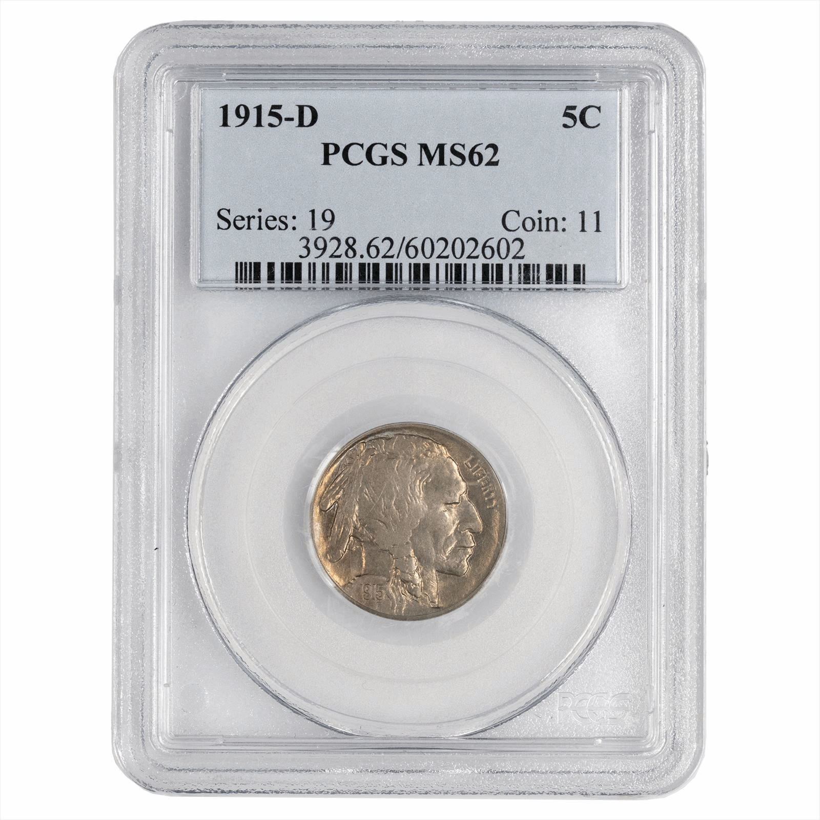 1915-D Buffalo Nickel PCGS MS 62