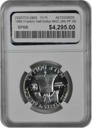 1954 Franklin Half Dollar NGC (99) PF 69