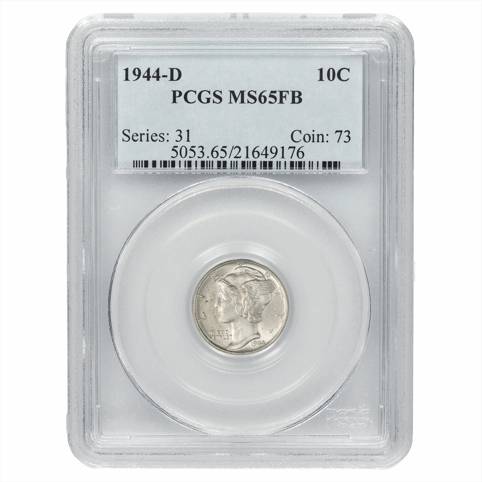 1944-D Mercury Dime 10C PCGS MS 65 FB
