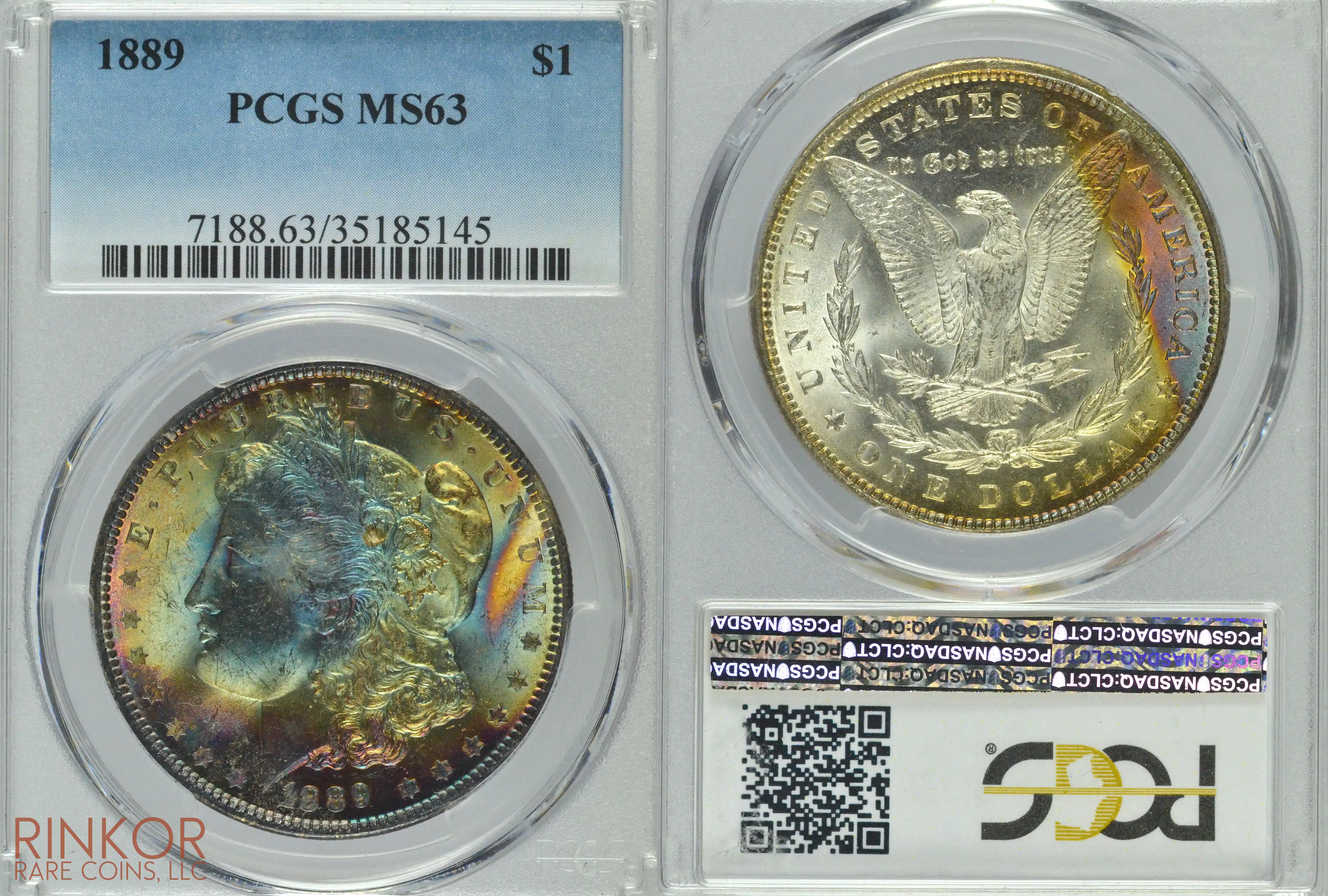 1889 $1 PCGS MS 63
