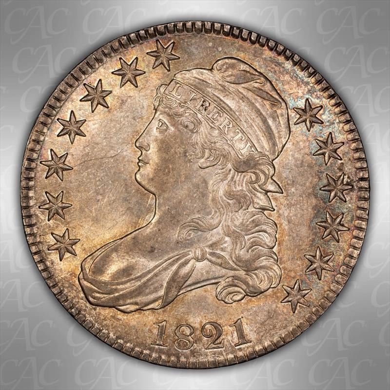 1821 50C CACG MS 63