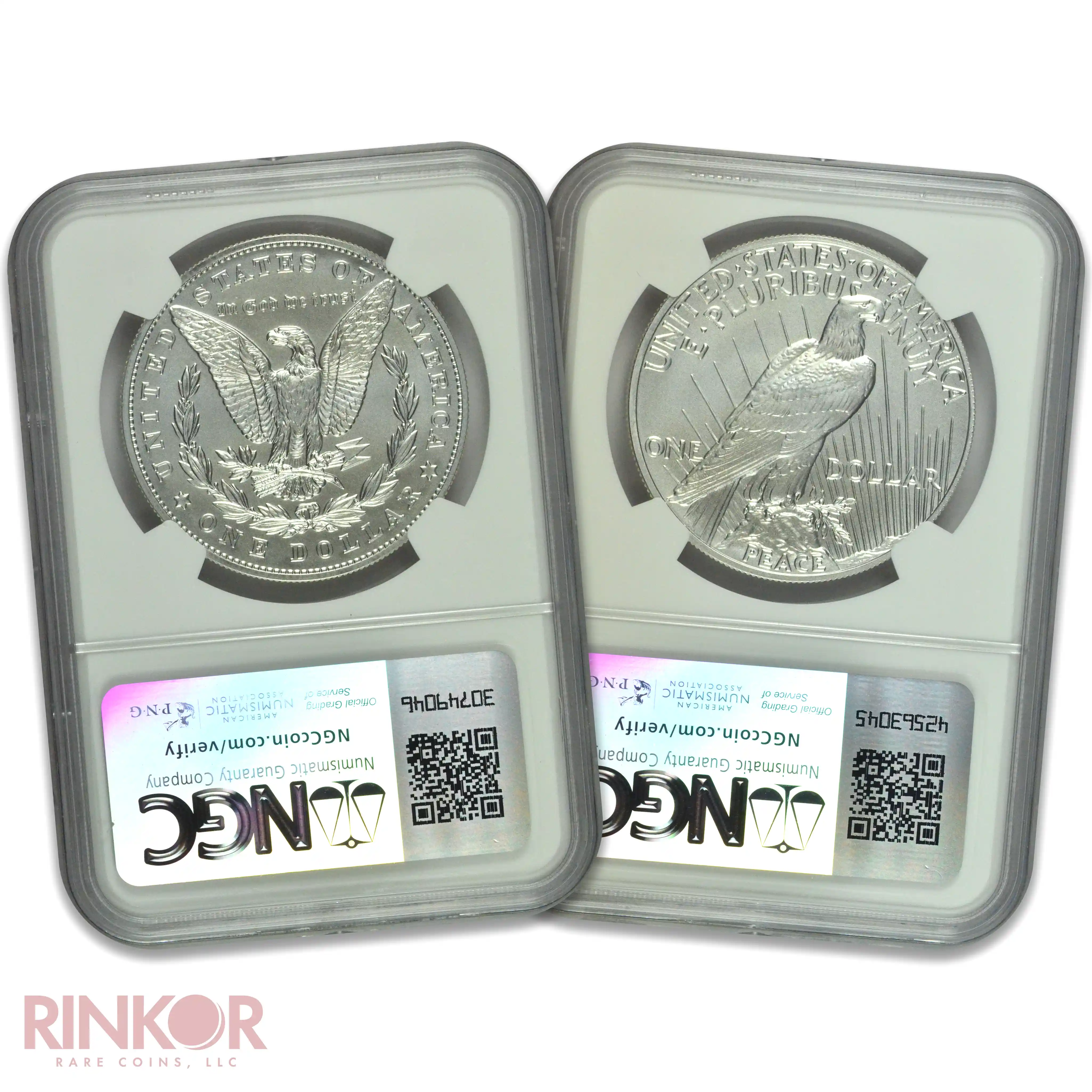 2024 Morgan and Peace Dollar 2-Coin Set Early Releases $1 NGC MS 70