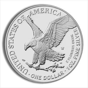 2024 Silver American Eagle - BU  other side