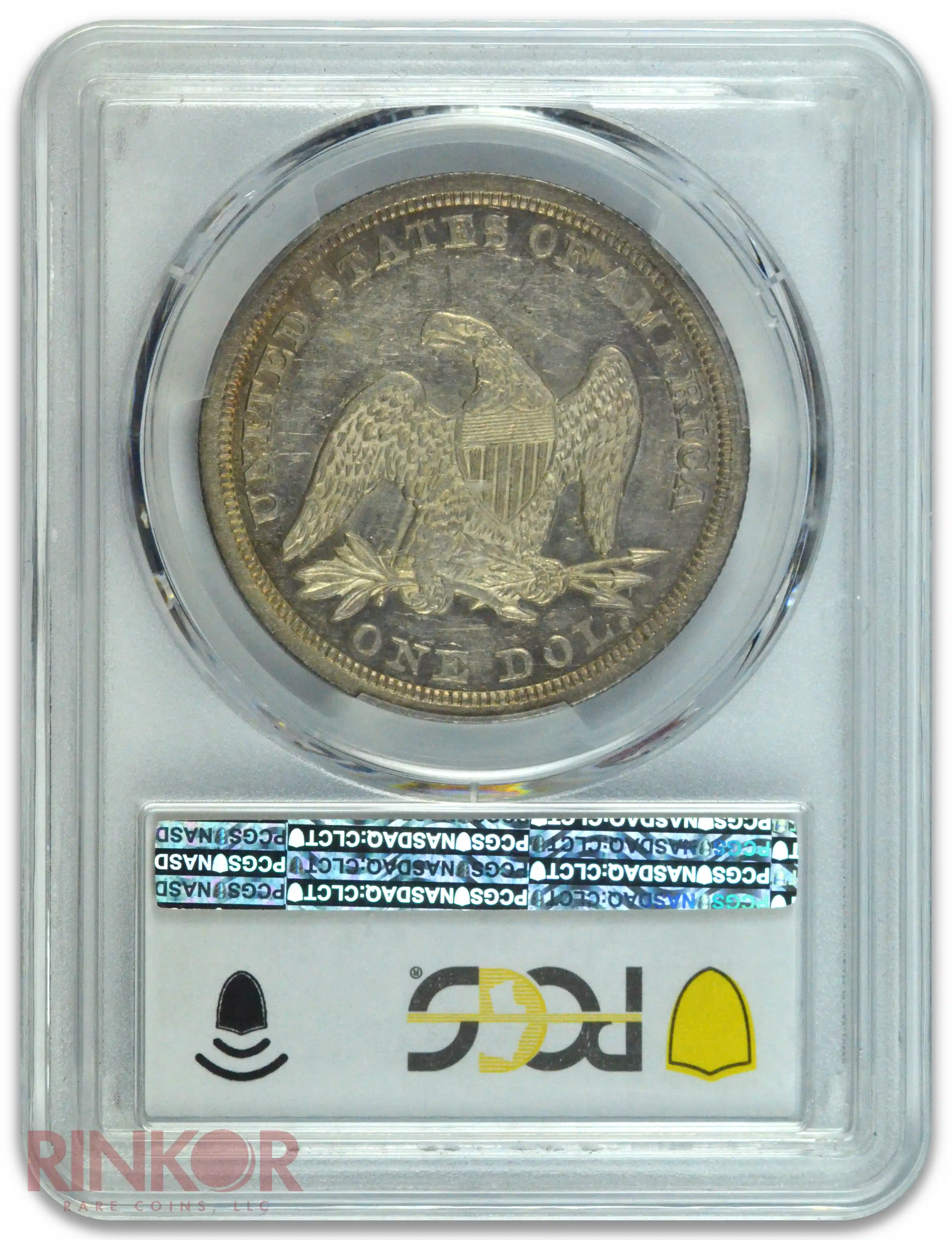 1848 $1 Seated Dollar PCGS AU-55