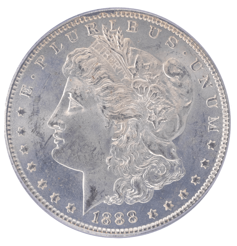 1888-O Morgan Silver Dollar, PCGS MS 63 - Lustrous and White