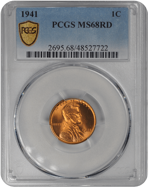 1941 Lincoln PCGS RD 68