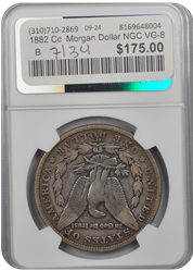 1882 Cc  Morgan Dollar NGC VG-8