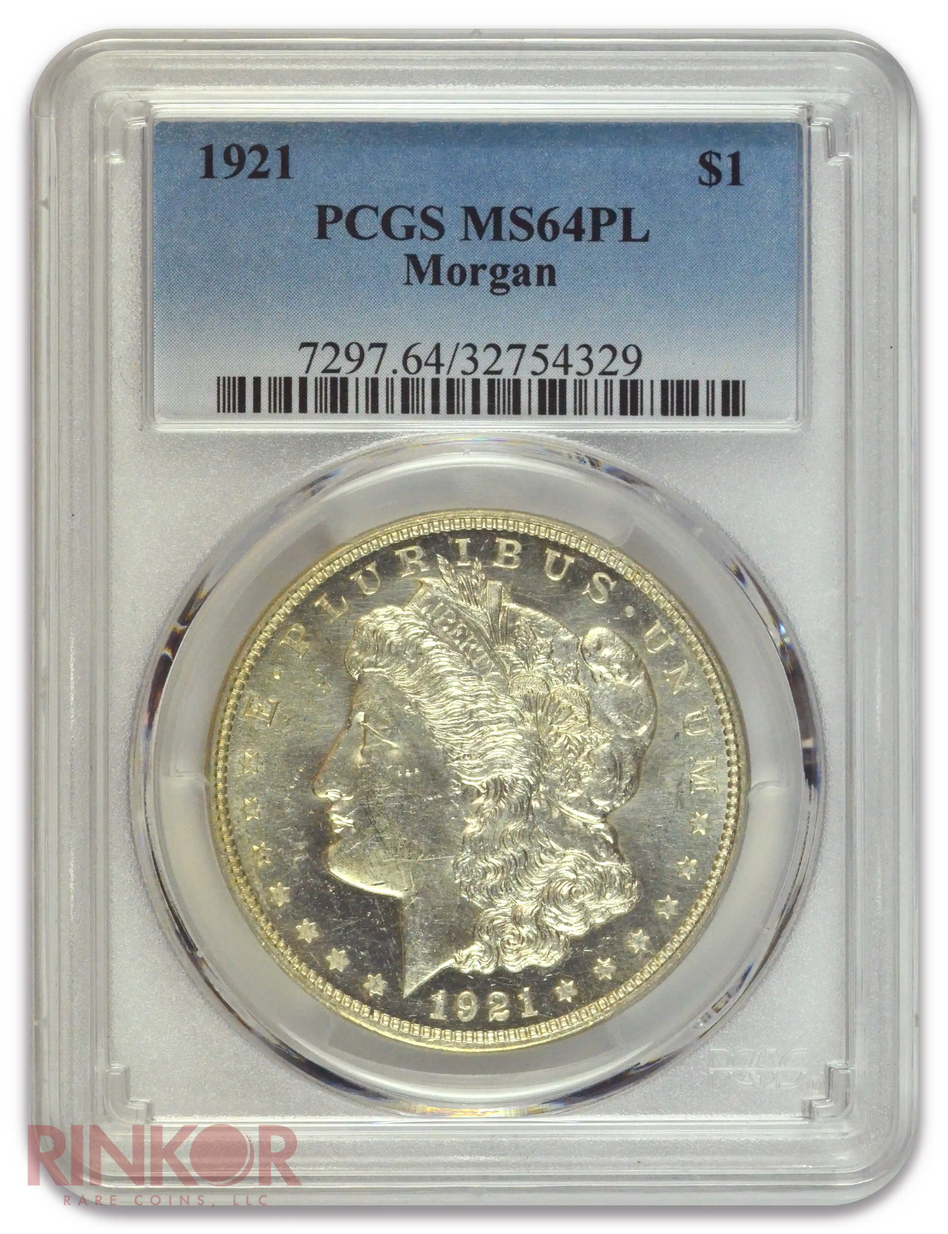 1921 $1 Morgan Dollar PCGS MS 64 PL