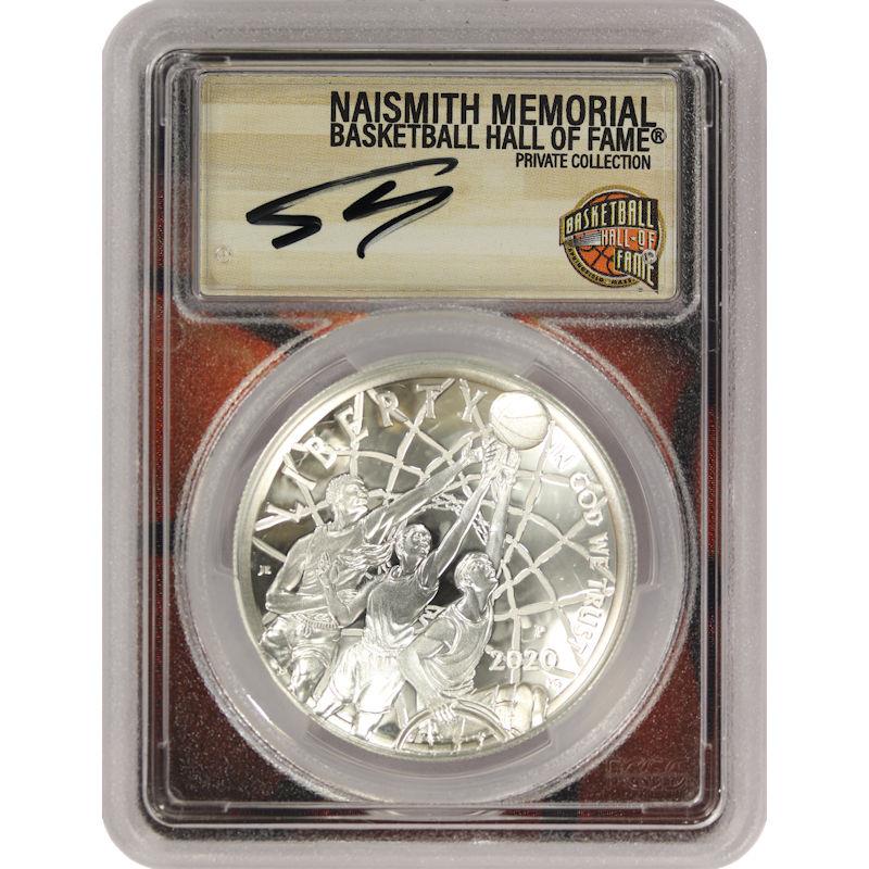 2020-P $1 Silver PROOF Basketball HOF SHAQUILLE ONEAL - PCGS PR70DCAM - FDOI
