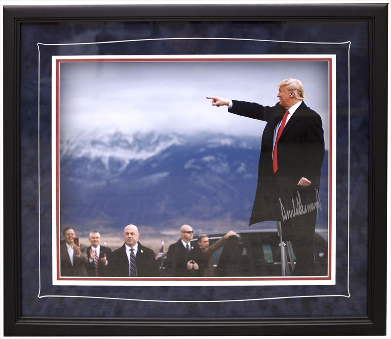 Donald Trump signed 16x20 Frame Campaign Speech 